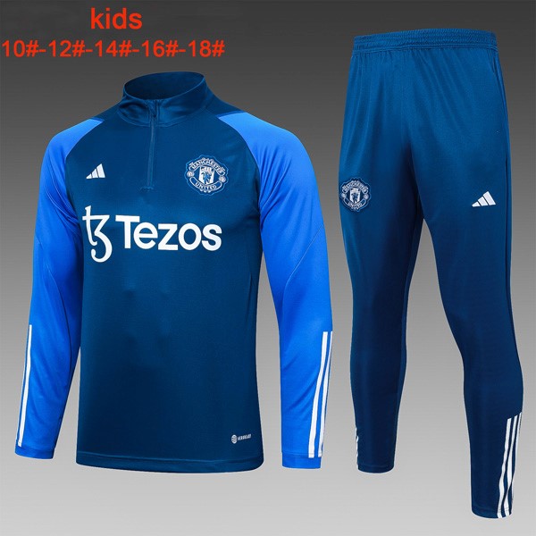 Kinder Sweatshirts Manchester United 2024 Blau